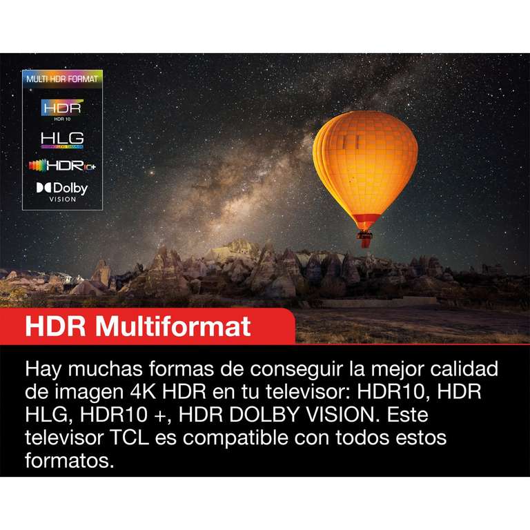 TV LED 108 cm (43") TCL 43P735, UHD 4K, Google TV, Dolby Vision, Dolby Atmos y Google Assistant