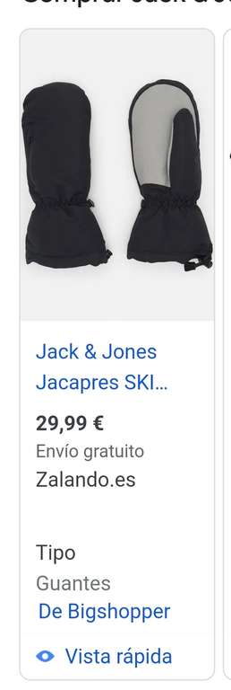 Marca: Jack & Jones Jack & Jones Jacapres-Guantes de esquí, Negro, S-M para Hombre