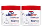 2x Lactovit - Mousse Crème Lactourea Hidratante 24h para Cuerpo y Cara, Piel Muy Seca y Extra Seca, Absorción Inmediata – 400 ml