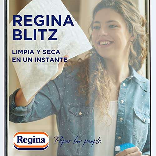 Regina Blitz Papel de Cocina | 5 Rollos | 100 Maxi-Hojas de 3 Capas