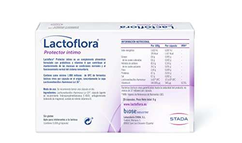 Lactoflora - Probiótico Protector Íntimo para desequilibrios flora vaginal- Bienestar Intimo de la Mujer - 20 Cápsulas (compra recurrente)