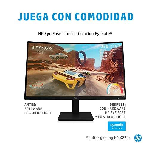 HP X27qc – Monitor curvo 27" Quad HD 165Hz