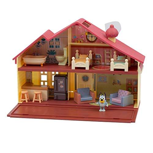 Casa Bluey – Family House Playset, Casita de Juguete del Perrito Bluey (Muebles, accesorios y una Figura articulada, Famosa)
