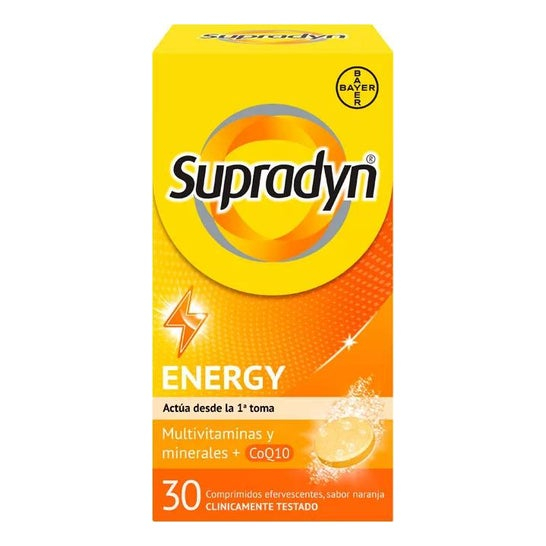 Supradyn Energy Vitaminas y Energía 30 Comprimidos Efervescentes