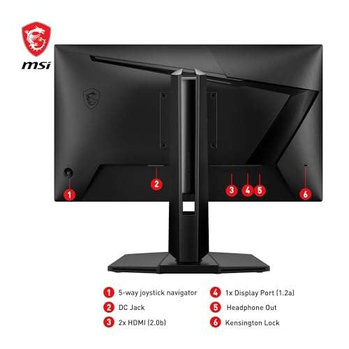 Monitor Gaming MSI G255PF E2 Rapid IPS 180hz True Color Altavoces Ergonomía Total