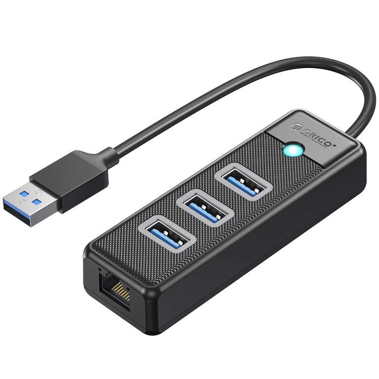 Imagen de ORICO Hub USB a Ethernet con 3 pue