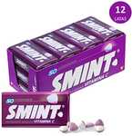 Smint Tin Frutos Rojos, Caramelo Comprimido Sin Azúcar - 12 unidades de 35 gr. (Total 420 gr.)