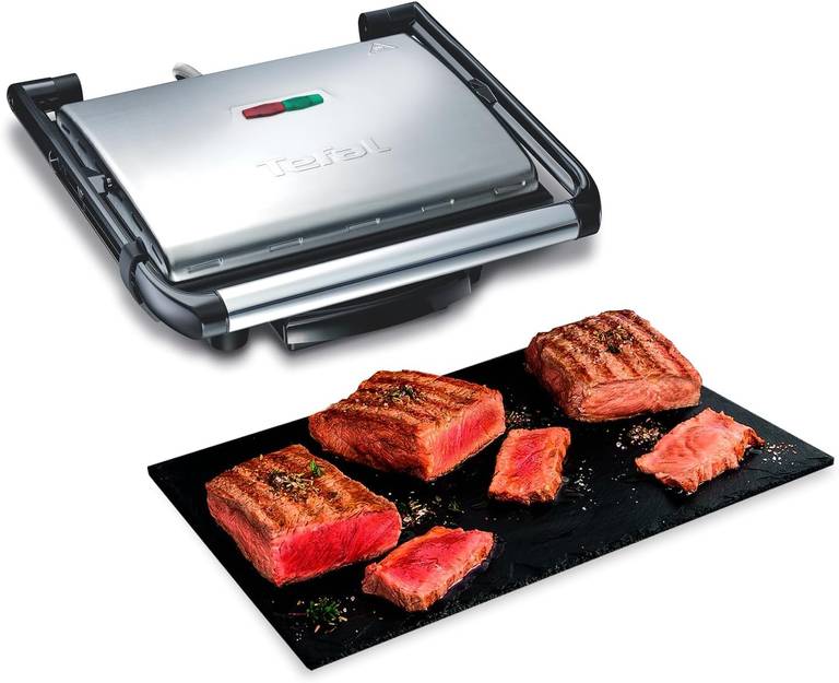 Grill Tefal – GC241D con Placas Antiadherentes + Bandeja con Toque Frio, 2000W; Carne, Pescado, Verduras.. [Reaco – Como Nuevo]