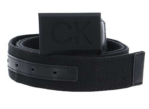 Calvin Klein Cinturón para Hombre Casual Plaque Webbing 3.5 cm