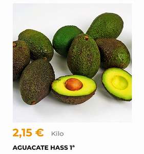 Aguacate Hass 1ª a 2,15€ Kg.