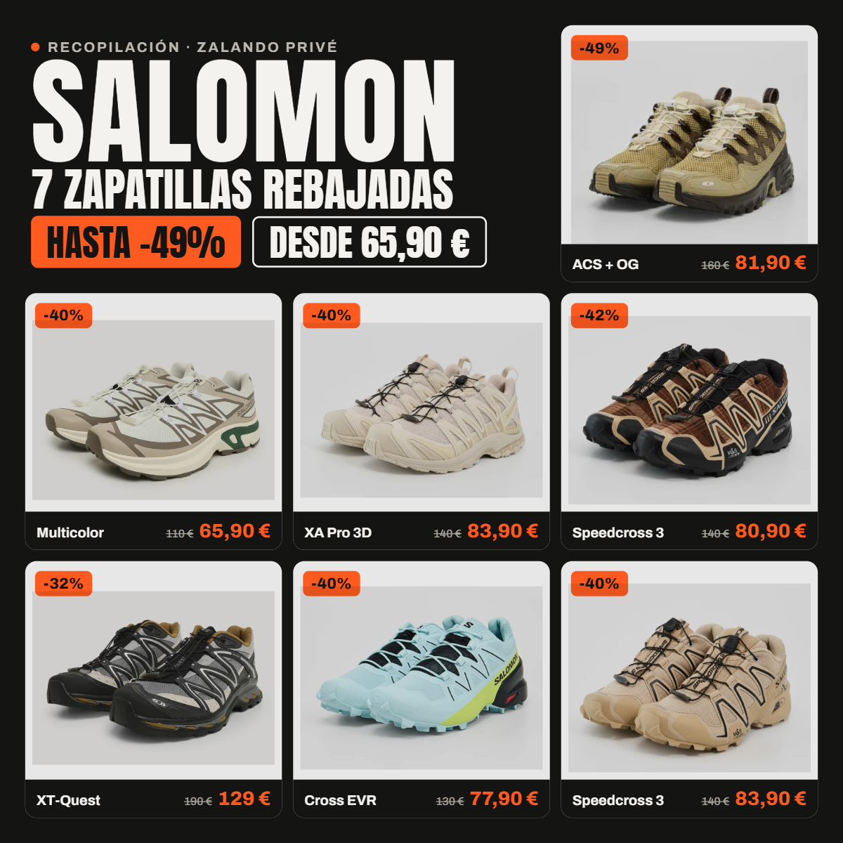 Recopilación Mejores Zapatillas Salomon Desde 65,90 € (hasta -49%)