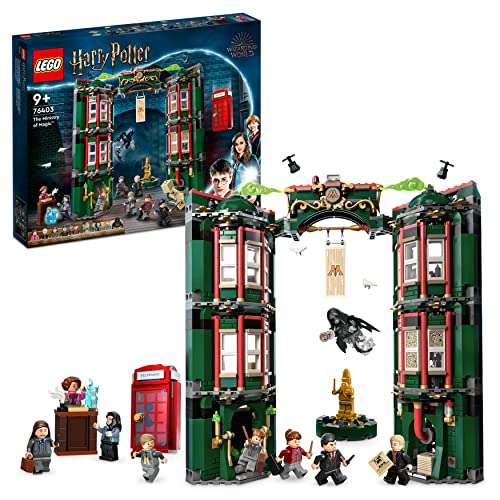 LEGO Harry Potter Ministerio de Magia - Maqueta para Construir + 12 Mini Figuras (Harry, Ron, Hermione etc...)