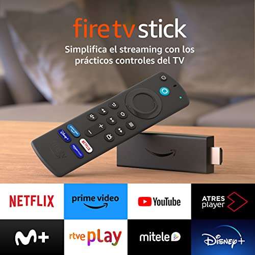 Fire TV Stick con mando por voz Alexa (Incluye controles del TV)