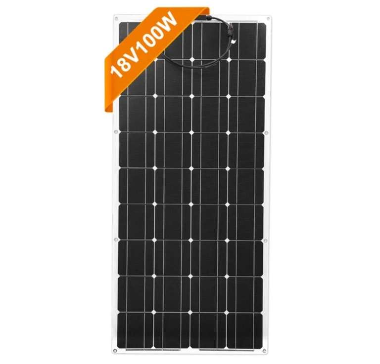 Dokio-Panel Solar monocristalino Flexible, 18V/16V, 100W,