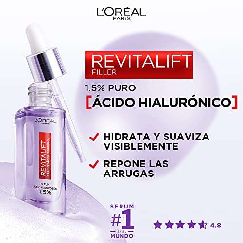 L'Oréal Paris Sérum Antiarrugas con Ácido Hialurónico Puro Revitalift Filler 30 ml