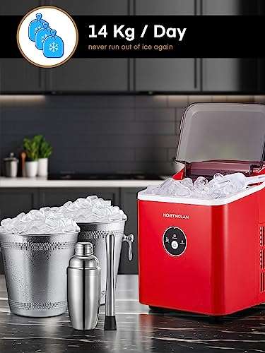 Máquina para hacer cubitos de hielo (14 kg en 24 horas; 9 cubitos de hielo en 6 minutos)