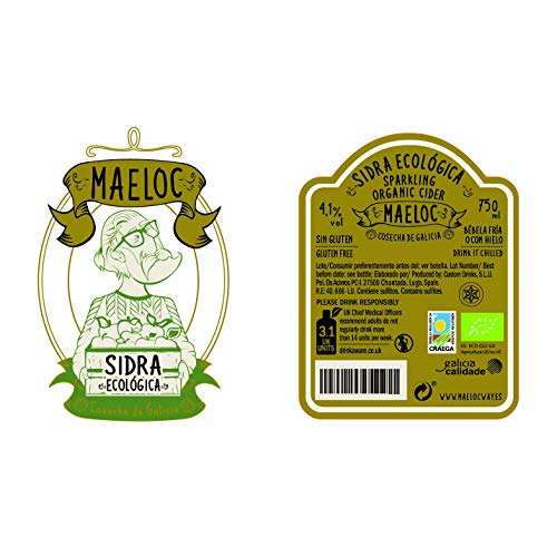 Maeloc Sidra Extra Ecológica - 6 botellas x 750 ml [1'29€/ud]