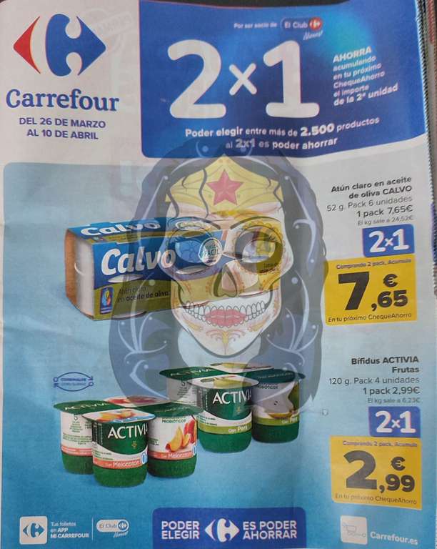 Folleto 2x1 Carrefour (del 26/03 al 10/04)