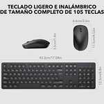 WisFox - Teclado y Ratón Inalámbricos en Español