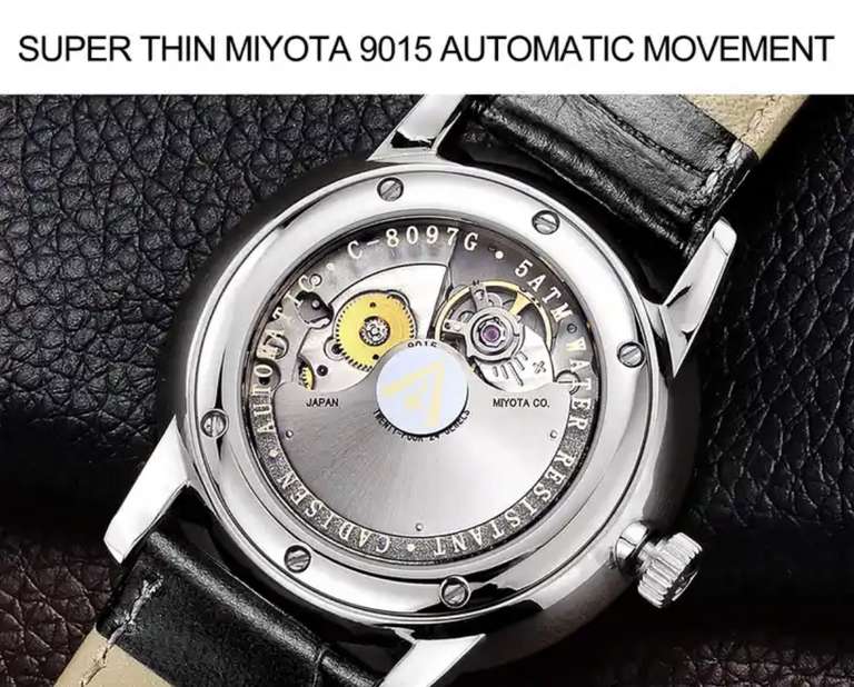 Reloj Automático Cadisen (Miyota 9015, diamante y zafiro)(varios modelos)