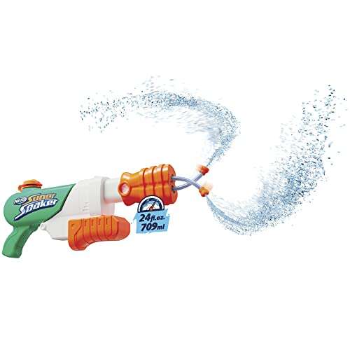Nerf Super Soaker Hydro Frenzy Water Blaster, Wild 3-In-1 Soaking Fun, Adjustable Nozzle, 2 Water-Launching Tubes (+ carrefour)