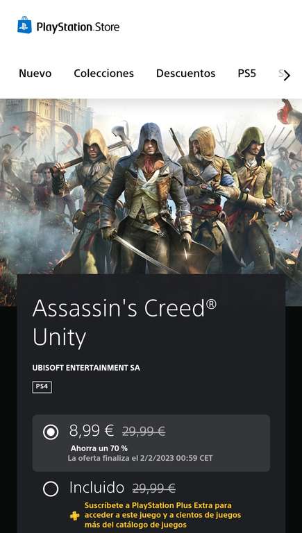 Assassin's Creed Unity PS4 (digital)