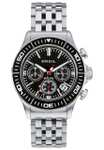 Breil Manta Manta 1970 Reloj Mono-Colores Negro Solar Crono Movimiento y Pulsera de Acero Plateado TW2009