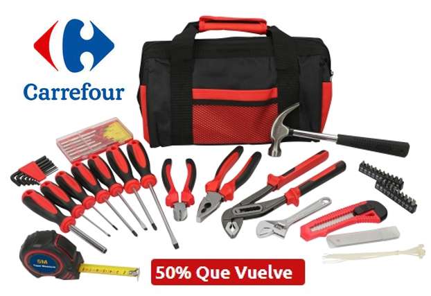 Bolsa con herramientas básicas para 2ª residencia + Cheque de 12,45€ (50% que vuelve). Recogida en tienda GRATIS (ver disponibilidad).