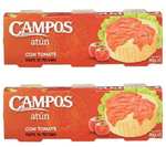 2x Campos Conserva De Atún En Tomate, 80 g - 2x Pack de 3 [1'93€/ud]