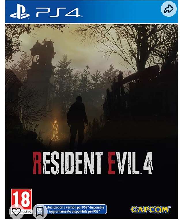 Resident Evil 4 Steelbook Edition actualización a Ps5 disponible