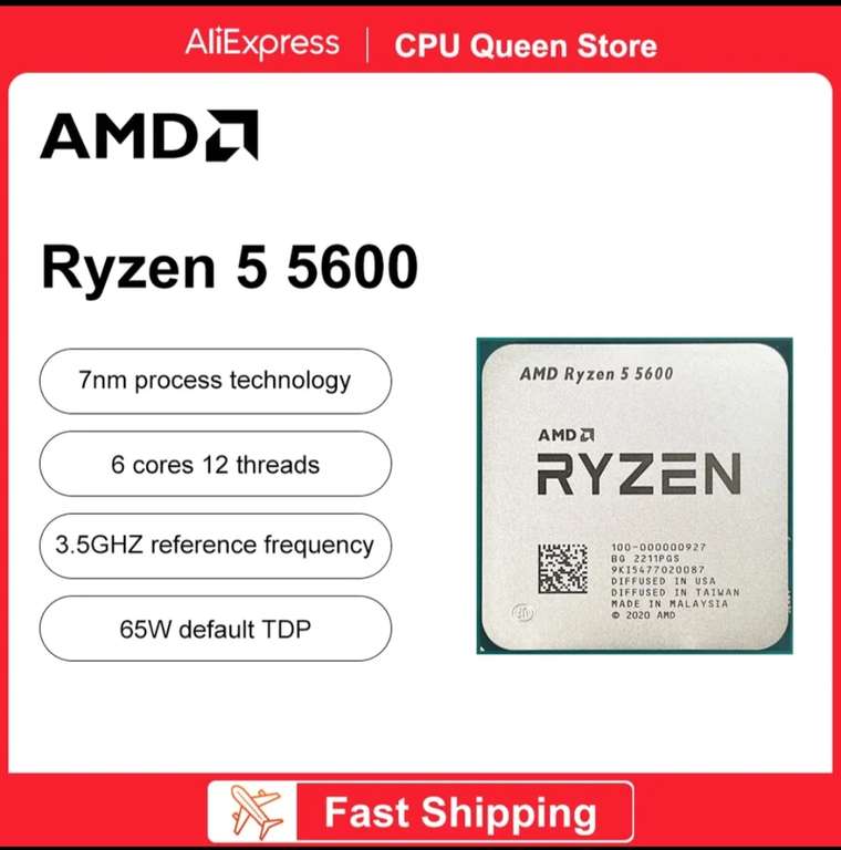 CPU AM4 AMD Ryzen 5 5600 WOF