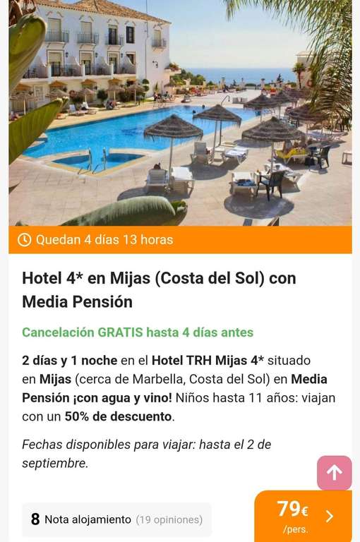 Hotel Mijas media pensión