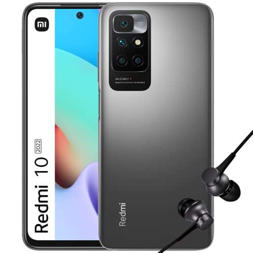 Redmi 10 2022 – Smartphone de 4+128GB, Pantalla Dot Drop de 6,5” FHD+