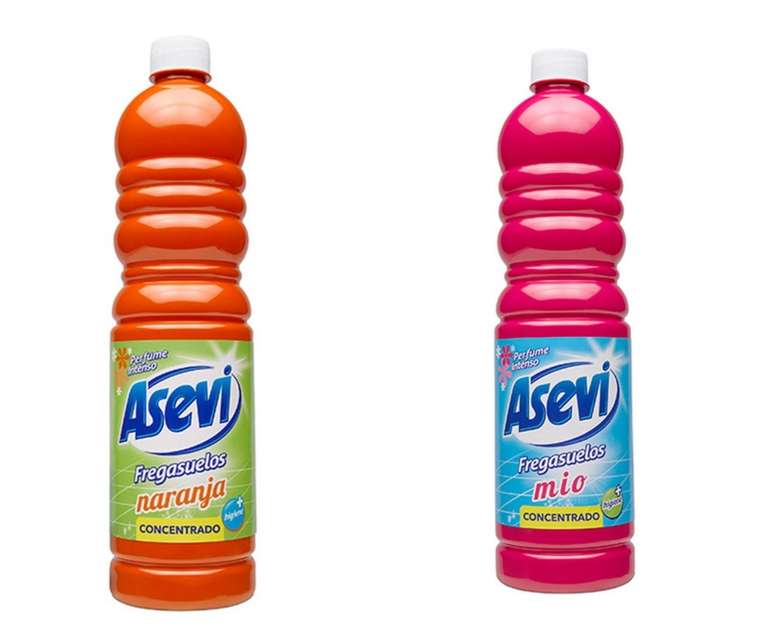 2 botellas de friegasuelos ASEVI AROMA NARANJA/MIO (900 ml/botella; a  1,57€/botella) » Chollometro