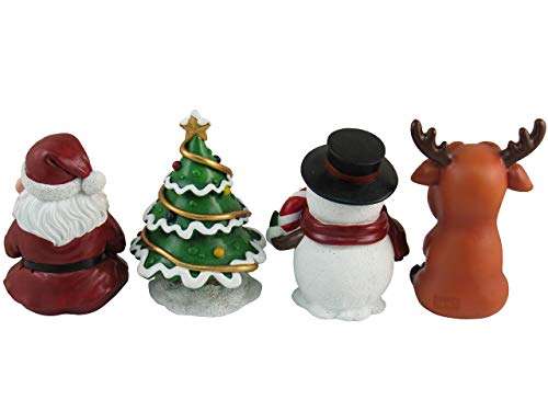 Set figuras navideñas de Papá Noel, muñeco de Nieve, árbol de Navidad y Reno (Aplicar CUPON)