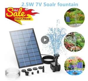 Mini fuente con placa solar para jardín incluye accesorios