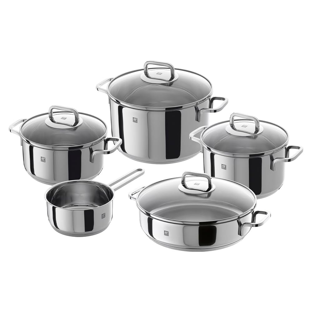 Zwilling Quadro Set batería de cocina 5 piezas, Acero Inoxidable, 1 cm, 58x35x30 cm