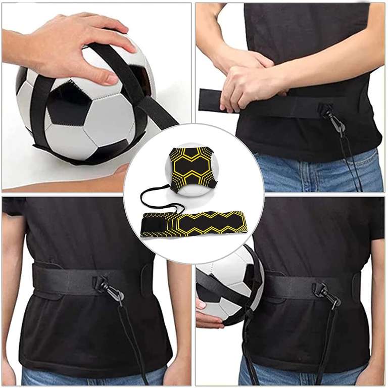 FANNITE Cinturón de entrenamiento de fútbol, entrenador de fútbol con cinturón ajustable para niños, adultos y principiantes