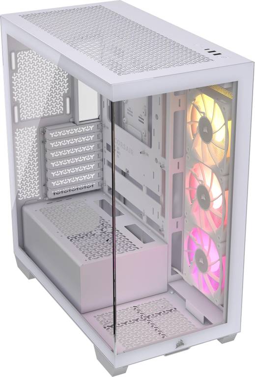 Caja PC CORSAIR iCUE Link 3500X RGB Media-Torre (Cristal Templado Panorámico | 3x RX120 RGB | Blanco)