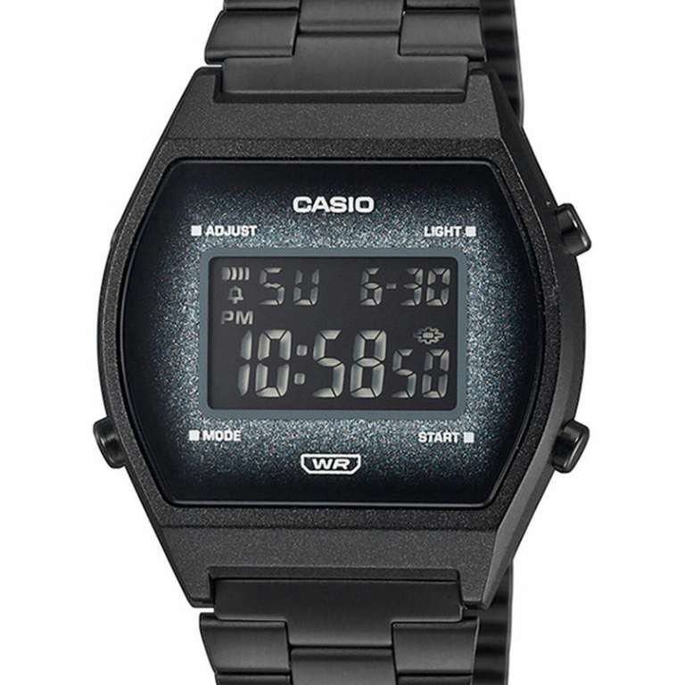 reloj digital unisex Casio Vintage Edgy B640WBG-1B Luz de Fondo Led correa de acero 50m