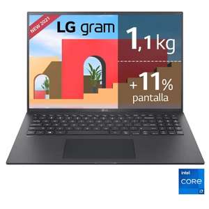 Portátil LG GRAM 16Z95P-G, Intel Core i7 1195G7 con 16GB, 1TB SSD, WQXGA 16''-40,64 cm,