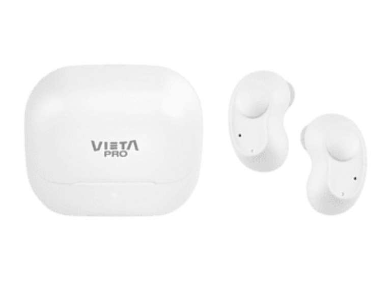 Auriculares True Wireless - Vieta Pro Bean, True Wireless, Bluetooth 5.1, Blanco + Estuche de carga