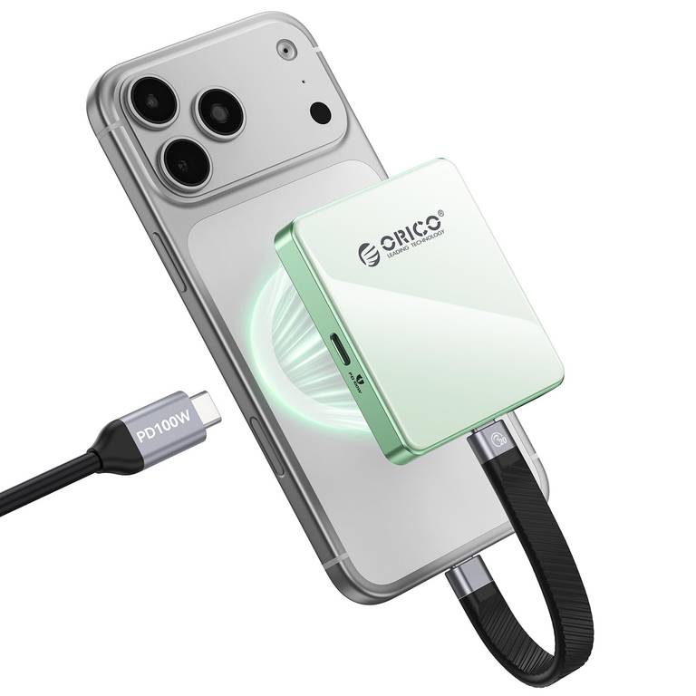 ORICO Magnética M.2 NVMe SSD Carcasa para iPhone 15/16/17 Pro – USB-C 3.2 Gen2 10Gbps
