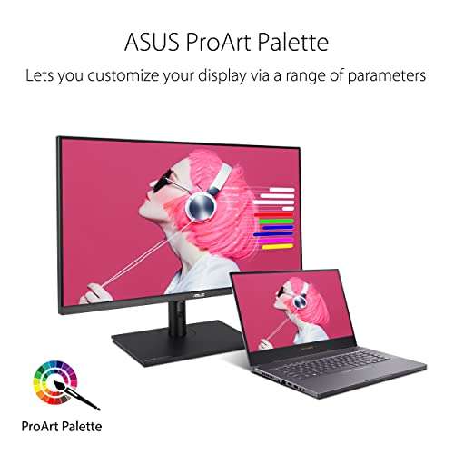 ASUS ProArt Display PA328QV - Monitor Profesional 31,5" IPS, WQHD (2560 x 1440), 100% sRGB, 100% Rec.709, Calman Verified, Peana ergonómica