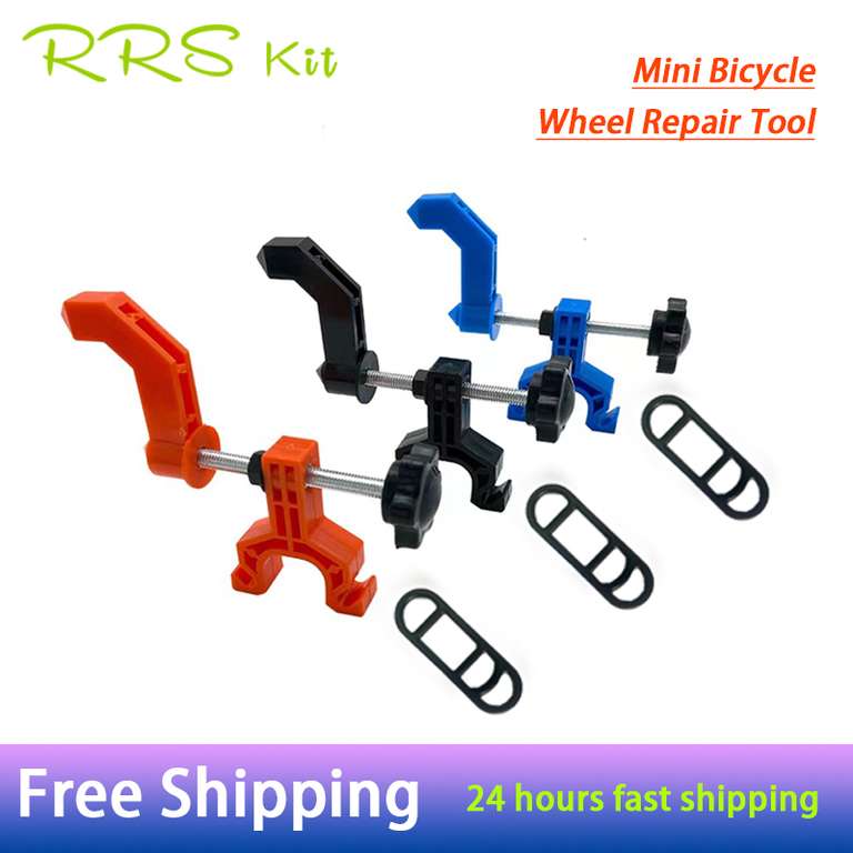 Rrskit Mini soporte de rueda de bicicleta herramientas de ajuste de llanta de bicicleta
