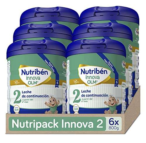 Oferta del día: Nutribén Pack Innova 2, Leche en Polvo de Iniciación para Bebés, de 6 a 12 Meses, 6 x 800g con Cacito Dosificador Incluído