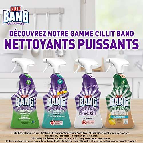 Cillit Bang Spray Ecolabel Antical Limpiador potente natural Ácido cítrico 750 ml
