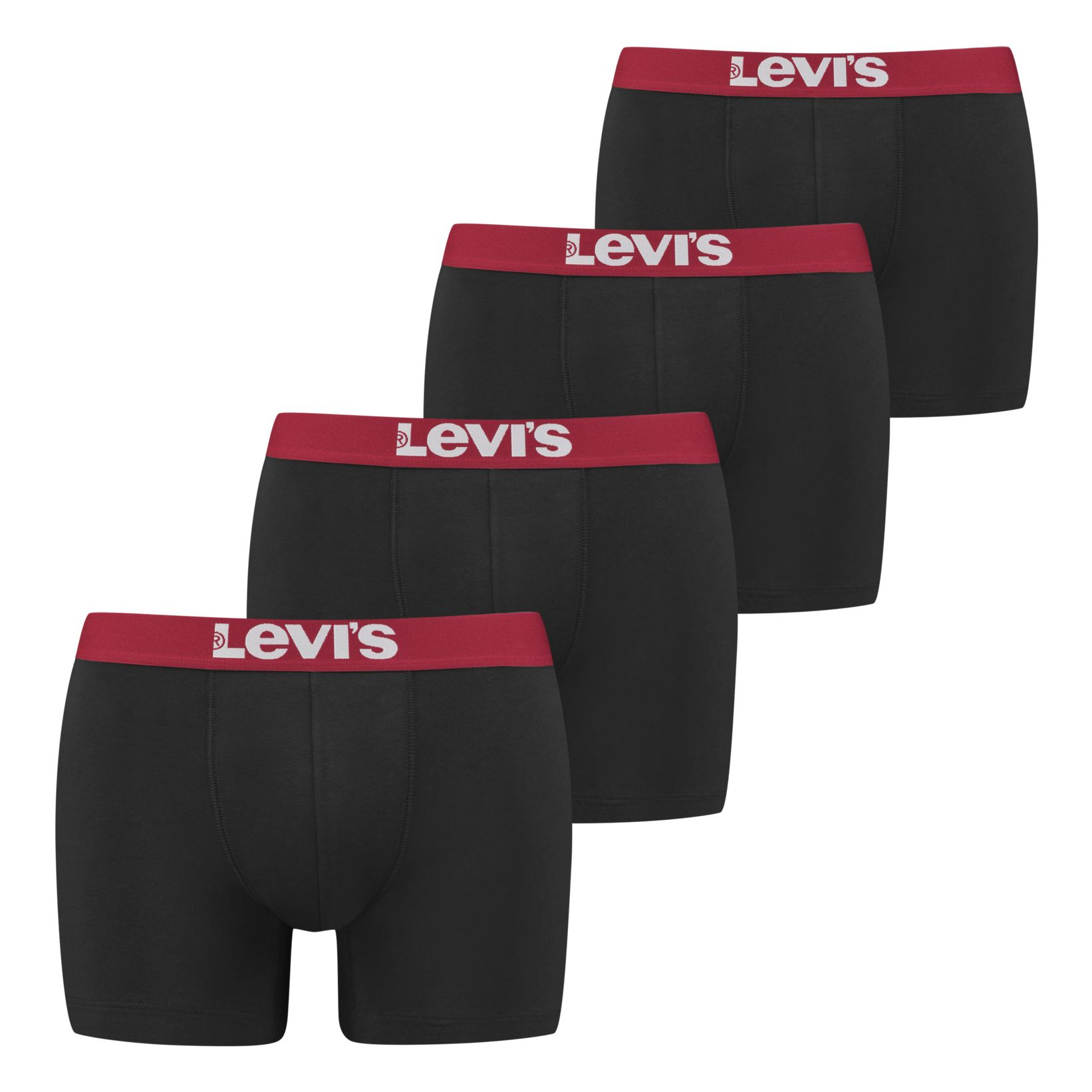 Levis - bóxer (x4) - algodón - negro y rojo
