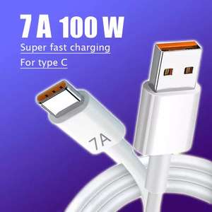 Cable USB tipo C de carga rápida 7A, 100W
