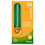 Vitamin C Redoxon Complex, Complejo Vitamínico para Recuperar la Energía y el Sistema Inmune, Sabor Naranja, 30 Comprimidos Efervescentes